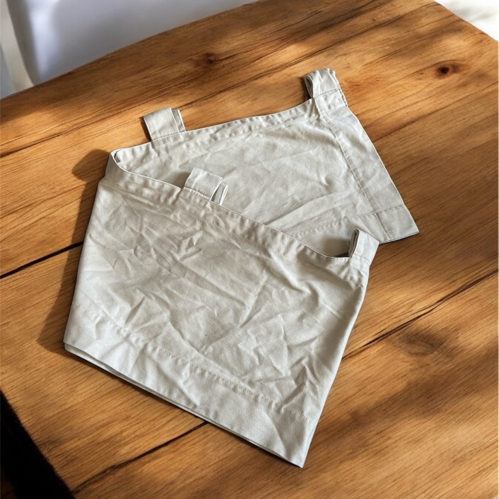 Beige Canvas Curtian 72”